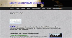 Desktop Screenshot of leonchristianchurch.org