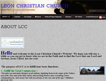 Tablet Screenshot of leonchristianchurch.org